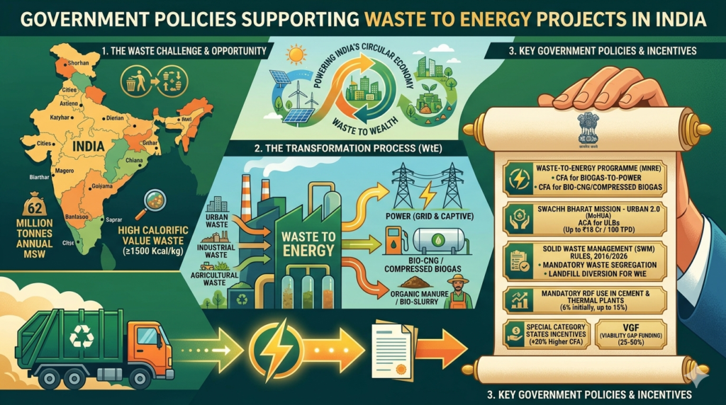 government policies waste to energy India